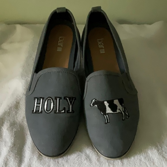 🐄 BAR lll HOLY COW DENIM SHOES 🐄 - Picture 3 of 16